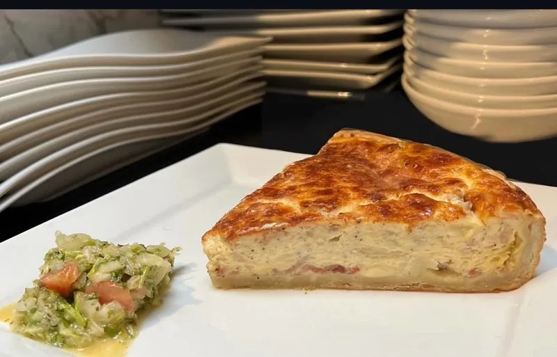 spinach quiche — Vogue Cafe, Steveston Village Richmond
